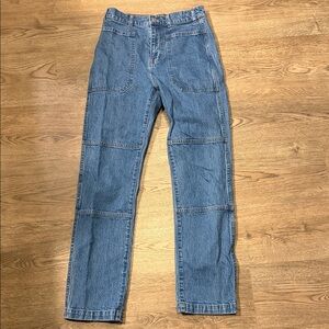 Madewell High Waisted Straight Leg Blue Denim Jeans 2 26